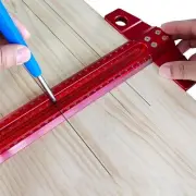 Woodworking Scriber 300MM Hole Gauge Measuring Tool Aluminum Alloy Red