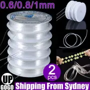 2 Rolls Super Strong Stretch Elastic Cord String Bead Beading Jewelry Bracelet