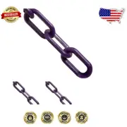 Versatile 100-Foot UV Resistant Plastic Barrier Chain - Purple Crowd Control