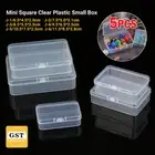 5pcs Plastic Storage Box Small Clear Jewelry Organizer Case Container Tools