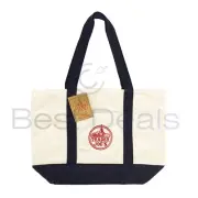 NEW Trader Joe's Reusable Canvas Eco Tote Blue Heavy Duty Grocery Shopping Bag