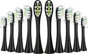 Replacement Toothbrush Heads Compatible with AquaSonic Black Series, Black Series Pro, Vibe Series, Duo Series Pro, Electric Toothbrush Heads for Sensitive & Normal Teeth (10 Pack)
