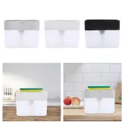 Soap Dispenser and Scrubber Holder Kitchen Soap Dispenser Multifunctional Press