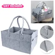 Portable Diaper Caddy Nursery Storage Baby Organizer Nappy Infant Wipes Felt Bag