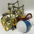 Steam Power Generator Motor Double Cylinder Hot-Air Stirling Engine Model Toy