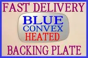 RENAULT SCENIC MK2 2003-2009 WING MIRROR GLASS CONVEX BACK PLATE BLUE HEATED