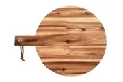 Bialetti Paddle Serving Board Acacia Wooden Tray Pizza Cheese Round 63x50cm