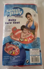 Bestway Splash and Play Baby Care Seat Car Pool Float Red NEW Ages 2 and Under