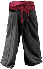 [Your Cozy] Harem Pants for Men Plus Size Overalls Man Yoga Pants with Pockets Cotton Comfy for Unisex