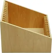 JWQFBC 12 Compartment Dressing Organizer Cabinet, Wooden Kids Activity Board Storage Rack for Toddlers