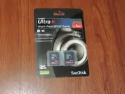 New 2 Pack SanDisk Ultra II 4GB Class 2 - 15MB/s - SDHC Card - SDSDH2-004G-GAC11