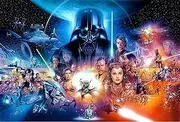 Star Wars Poster Full Drill Diamond Painting by Number Kits, 5D DIY Diamond Embroidery Crystal Rhinestone Cross Stitch Handmade Mosaic Paintings Arts Craft for Home Wall Decor (28X20inch/70X50cm)