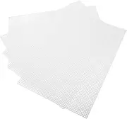 Homoyoyo 5pcs Plastic Mesh Canvas Sheets for DIY Crafting Blank Needlework Fabric with Defined for Embroidery and Cross Stitch Projects Lightweight and Portable