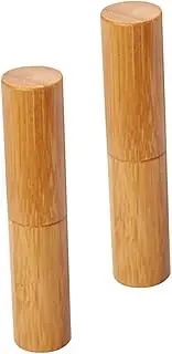 Healvian Gold Diy Lipstick Tube Set 2pcs Bamboo Lipstick Bottles 12.1mm Diameter Empty Lipstick Tubes for Diy Lipstick Lip Gloss Travel-friendly