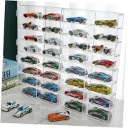 Hot 1/64 Scale Matchbox Wheels Toy Car Display Case Holds 32 Toy Cars Storage