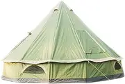 4M Bell Tent, 210D Oxford India Yurt Tent, Waterproof Bell Tent, Portable Privacy Tent for Family Camping Outdoor Hunting Beautiful Scenery Interesting