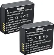MINSHI DMW-BLE9 (2 Pack) Replacement Battery Compatible with Panasonic DMC-GF5【7.2V 1800mAh】 High Performance Compatible Camera Battery 2023KZ