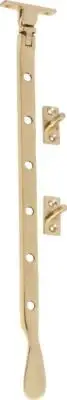 Polished brass base fix casement window stay 300 mm TH 1708
