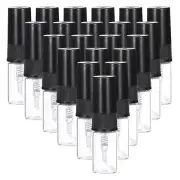 20 Pcs 2ml Glass Mini Perfume Sample Bottle Empty Mini Spray Bottle, Black