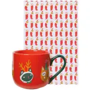 Now Designs Mug and Dishtowel Set, Let it Meow (JMG1120D)