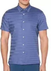 Perry Ellis Men's Engineered Coastal Fjord Principles Blue Size Small