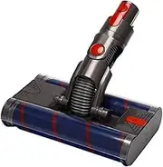 Soft Double Roller Brush Fluffy Floor Head， Compatible for Dyson, V7 V8 V10 V11 Vacuum Cleaners Parts Rotatable