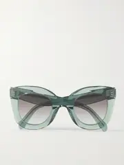 [CELINE Eyewear] CELINE Eyewear - Oversized Cat-eye Acetate Sunglasses - Green - One size One size Green