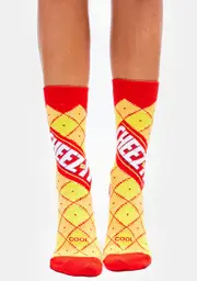 [Cool Socks] Cheesy Crew Socks