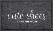 AOAOPQ Cute Shoes Take Them Off Outdoor Door Mats with Rubber Backing Indoor Doormat for HomeEntryway Entrance for Home Farmhouse Non Slip Mat 24 x 36 Inch Beige