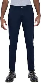 [X RAY] Men's Slim Flexible Comfortable Commuter Pants, Solid Colored Stretch Denim Jeans