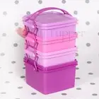 NEW Tupperware Sweet Set Picnic Carry All Set in Purple and Pink with handle
