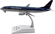 Pre-Built Model Aircraft 18CM Scale Aircraft Replica 1/200 for British Midland Airways B737-400 G-OBME Detailed Finished Airplane Model Miniature Airplane Model