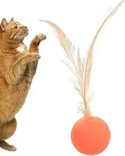 Cat Toy Balls, Cat Balls - Self-Understanding Toy - Portable Cat Feather Balls for Hunting - Training for Mental Simulation for Boredom Relief Indoor Outdoor Game