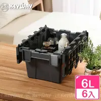 在飛比找momo購物網優惠-【真心良品】KEYWAY聯府MINI雙翼型掀蓋物流箱6L-6