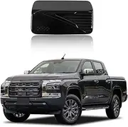 YinanIutos Fuel Tank Cover Trim Compatible with Mitsubishi Triton / L200 2024-2025 Accessories, Fuel Door Oil Filler Caps Sticker ABS Material (Glossy Black)