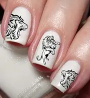 Lion Nail Art Decal Sticker Water Transfer Slider