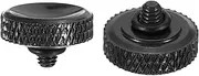uxcell Camera Shutter Button, 2 Pack Soft Shutter Release Button Pure Copper Camera Button Carved Suitable for Nikon for Fujifilm for Leica DSLR/SLR Camera, Black
