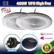 2x UFO 400W HIGH LOW BAY LED WORK LIGHT WAREHOUSE FACTORY GROWING DOWN LAMP BAR