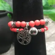 2 PC Handmade Bohemian Beaded Stackable Stretch Bracelet Set New 9933