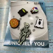 Crocs 5 Pack Halloween Shoe Charms Ghost, Skeleton, Cauldron, Pumpkin, Potions