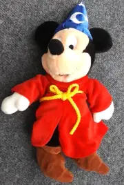 Mickey Mouse NEW Bean Bag Plush Vintage Sorcerer Disney World Fantasia 12" 32