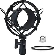 Boseen Universal Microphone Shock Mount, Mic Clip Holder Mount for Diameter 47mm-53mm Mic Anti Vibration Adjustable High Isolation Shock Mount