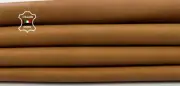 TAN LIGHT BROWN ROUGH VEGETABLE TAN Thick Goatskin Leather 8sqf 1.2mm #C4174