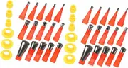 2Sets Stainless Steel Caulking Nozzle Applicators Reusable Caulking Tools with Bases for Grout Sealing and Maintenance Easy to Use and Durable