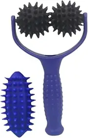 Massage Roller Versatile Yoga Handheld Manual Massage Tool for Shoulder Foot Neck Back Full Body, Blue