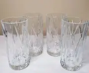 Orrefors Sweden CITY Non Lead Crystal Highball / Tumbler Glass (Set of 4) NIB