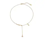 Vintage Star Pendant Octet Clavicle Chain Necklace Elegant Women Accessory