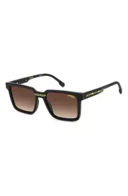 Carrera Eyewear Victory 54mm Gradient Rectangular Sunglasses in Matte Black/Brown Shaded Ar at Nordstrom One Size