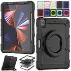 For iPad Pro 11" 12.9" 2022/2021/2020/2018 Rotating Stand Case Cover with Strap
