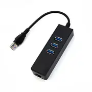 Computer Ethernet 100MBPS Adapter USB Hub Cable - 3 Port